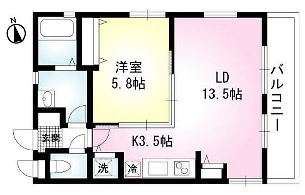 ヴィートヒュース ｜神奈川県伊勢原市東大竹(賃貸アパート1LDK・1階・42.23㎡)の写真 その2