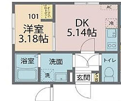 カインドネス厚木North  ｜ 神奈川県海老名市中新田2丁目（賃貸アパート1DK・1階・22.01㎡） その2