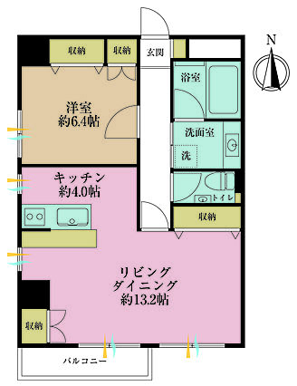 1LDK、専有...