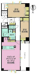 アトラス江戸川アパートメント 2LDKの間取図画像