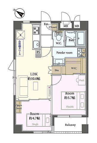 間取り コスモ川崎シティウィング 3階/-