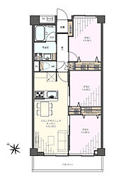 シェトワ代々木 3LDKの間取り