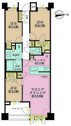 ザ・パークハウス市谷加賀町レジデンス 3LDKの間取り