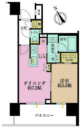 ザ・パークハウス渋谷美竹 1LDKの間取図画像