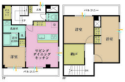 エザンス高井戸 3SLDKの間取図画像