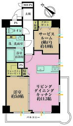 セブンスターマンション中目黒 1SLDKの間取図画像