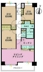 ステイツ武蔵新城市民プラザ通り 3LDKの間取図画像