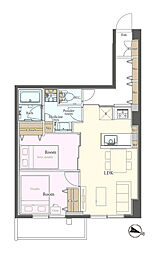 パールハイツ笹塚 2LDKの間取図画像
