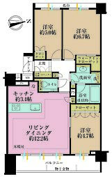 アトラス中野南台 3LDKの間取図画像