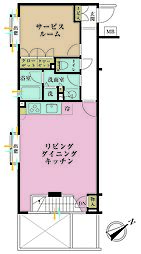 ル・フェール南青山 1LDKの間取図画像