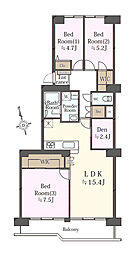 日吉第2ハイムB棟 3SLDKの間取図画像