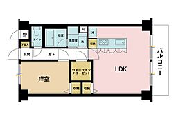 ライツ大森 1LDKの間取図画像