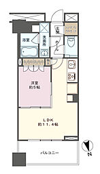 WORLD TOWER RESIDENCE 1LDKの間取図画像