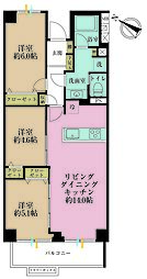 南雪ケ谷ハイデンス 3LDKの間取図画像