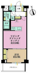 ニューローレルマンションニューローレルビル 1LDKの間取図画像