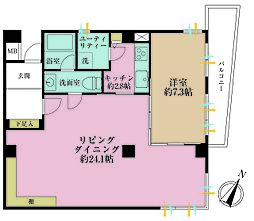 ビラ・フレスカ 1LDKの間取図画像