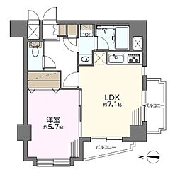 ライオンズマンション亀有第3 1DKの間取図画像