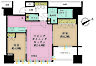 間取り：2LDK、専有面積57.86m2、バルコニー面積6m2