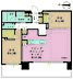 間取り：2LDK、専有面積67.44m2、バルコニー面積17.67m2