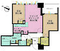 間取り：2LDK、専有面積61.65m2