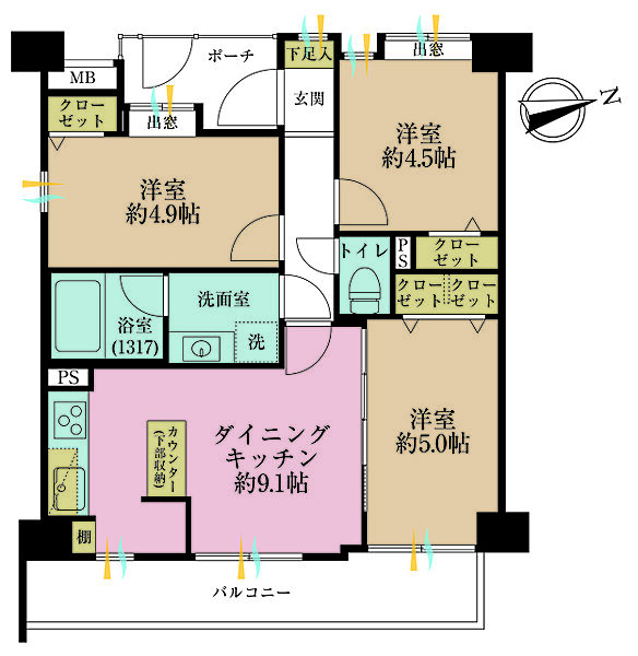 間取りを拡大表示