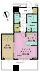 間取り：1LDK、専有面積44.14m2、バルコニー面積10.46m2