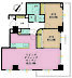間取り：2LDK、専有面積72.65m2、バルコニー面積15.13m2