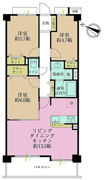 間取りを拡大表示