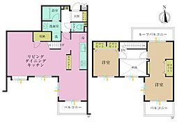 スターロワイヤル四谷大京町 2LDKの間取図画像