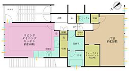 ツルマキフラット 1LDKの間取図画像