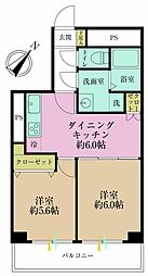 NICハイム仙台坂 2DKの間取図画像