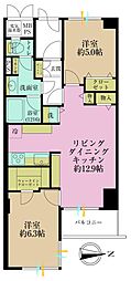 ライオンズマンション大森 2LDKの間取図画像