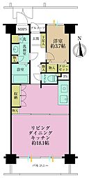 シャルマンコーポ大師公園 1LDKの間取図画像
