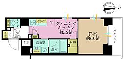 エステムプラザ芝公園 1DKの間取図画像