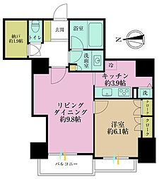 パークシティ杉並セントラルタワー 1SLDKの間取図画像