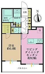 ライオンズ四谷タワーゲート 1LDKの間取図画像