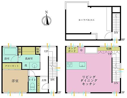 1LDK、専有面積52.99?