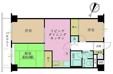 価格2730万円、専有面積56?、バルコニー面積5.6?