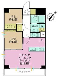 東建池袋要町マンション 2LDKの間取図画像
