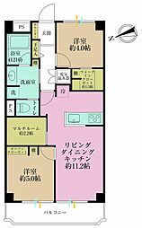 大森北一ハイツ 3LDKの間取図画像