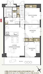 セントラルハイツ湊川セントラルプラザ 3LDKの間取図画像