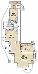 ライオンズマンション篠原北町 2LDKの間取図画像