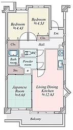 クレセント長田 3LDKの間取図画像