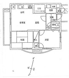 カサベラ大石 2LDKの間取図画像