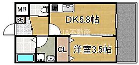 テラ我孫子前  ｜ 大阪府大阪市住吉区遠里小野1丁目（賃貸マンション1DK・4階・25.19㎡） その2