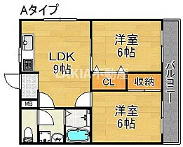 マンションマウンテン御崎  ｜ 大阪府大阪市住之江区御崎1丁目（賃貸マンション2LDK・2階・45.00㎡） その2