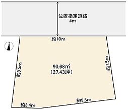 物件画像 川口市東本郷　建築条件無し売地