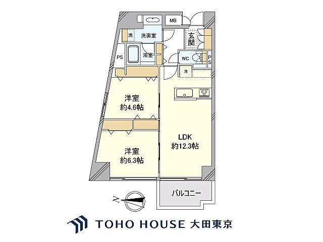 間取り グランドシティ白山 5階/-