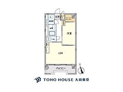 マリンシティダイヤモンドパレス 1LDKの間取り