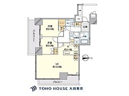 ザ・パークハウス晴海タワーズクロノレジデンス 2LDKの間取図画像